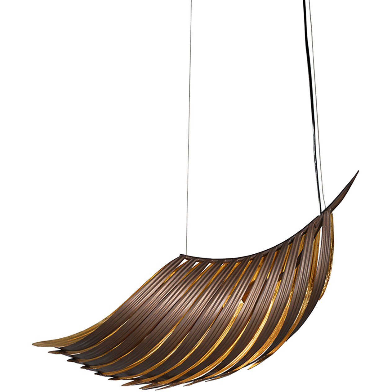 Palmera LED 30 inch Soft Bronze and  Gold Pendant Ceiling Light