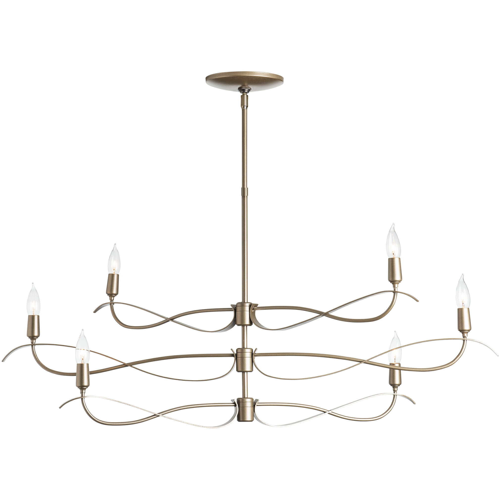 Willow 6 Light 43.5 inch Vintage Platinum Chandelier Ceiling Light, Small