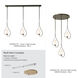 Flora 1 Light 7.6 inch Soft Gold Mini Pendant Ceiling Light in Seeded with Opal, Up Light