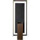 Shadow Box 1 Light 21.2 inch Coastal Bronze Outdoor Sconce, Large