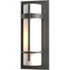 Banded 1 Light 12 inch Coastal Natural Iron Outdoor Sconce, Small