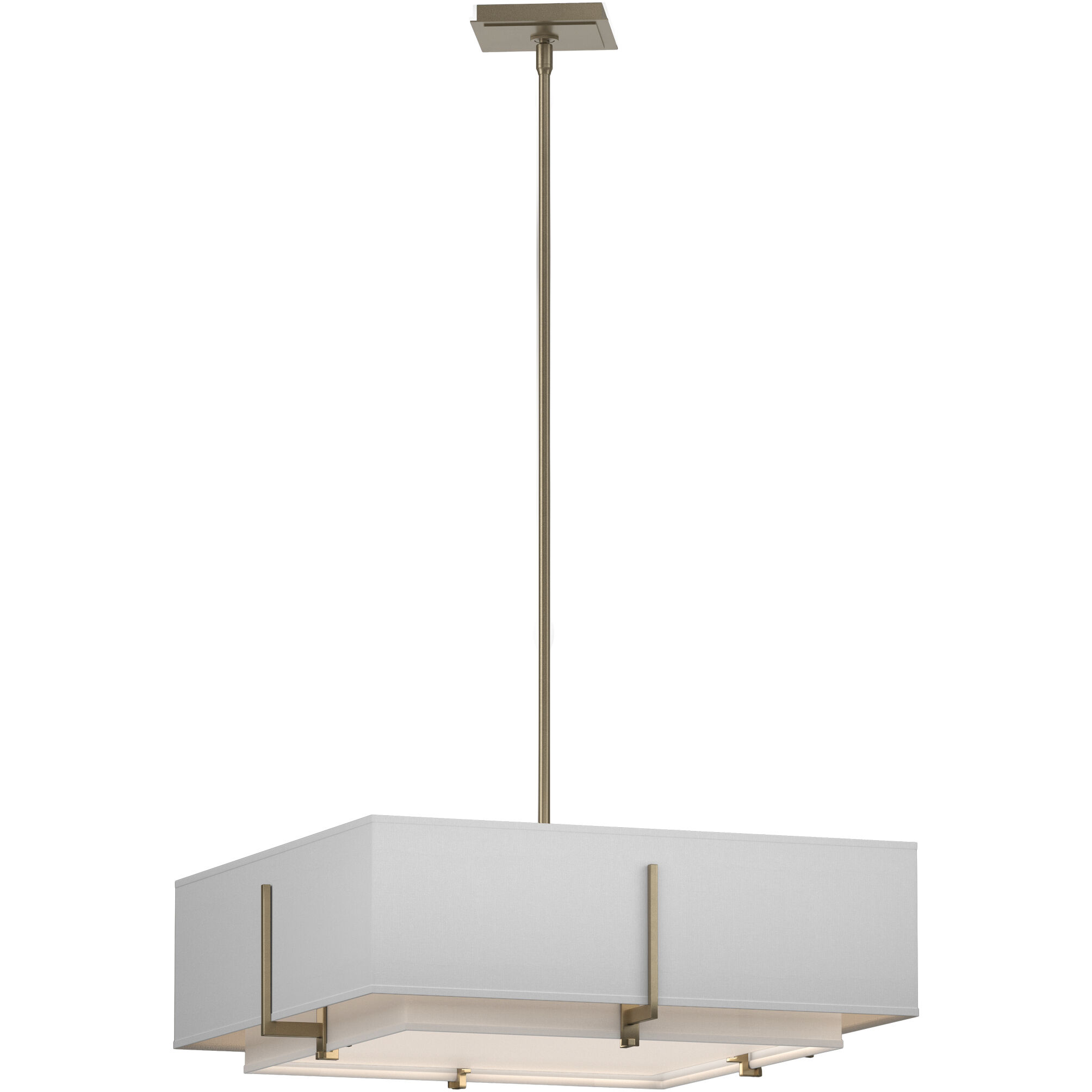 Exos 4 Light 20.6 inch Soft Gold Pendant Ceiling Light in Natural Anna