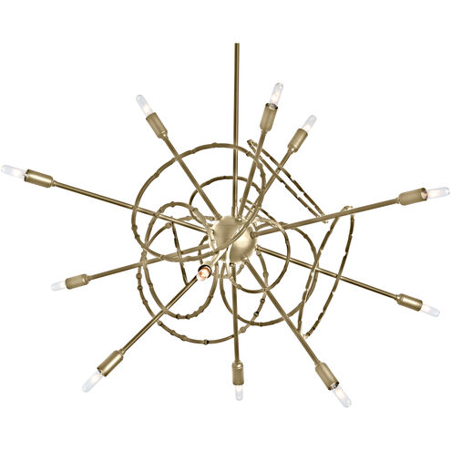 Olympus 12 Light 33.2 inch Modern Brass Pendant Ceiling Light