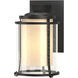 Meridian 1 Light 12.7 inch Coastal Black Outdoor Sconce