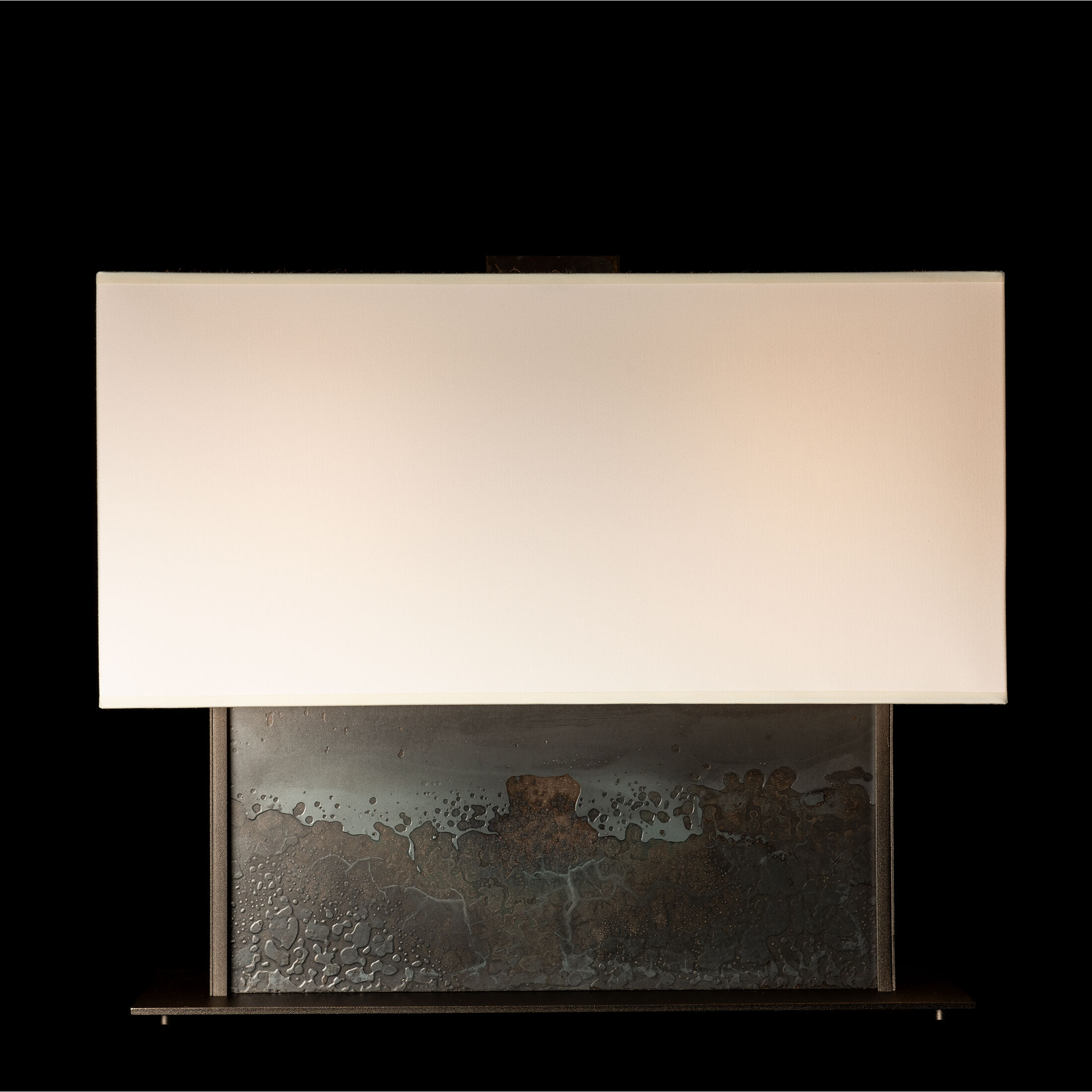 Horizon 20.6 inch 60.00 watt Oil Rubbed Bronze and Clear Steel Console Lamp Portable Light