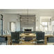 Willow 6 Light 59.4 inch Modern Brass Chandelier Ceiling Light, Large