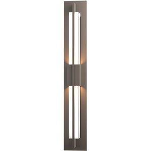 Double Axis LED 31 inch Coastal Dark Smoke Outdoor Sconce