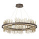 Gossamer LED 38 inch Bronze and Modern Brass Pendant Ceiling Light in Bronze/Modern Brass, Circular