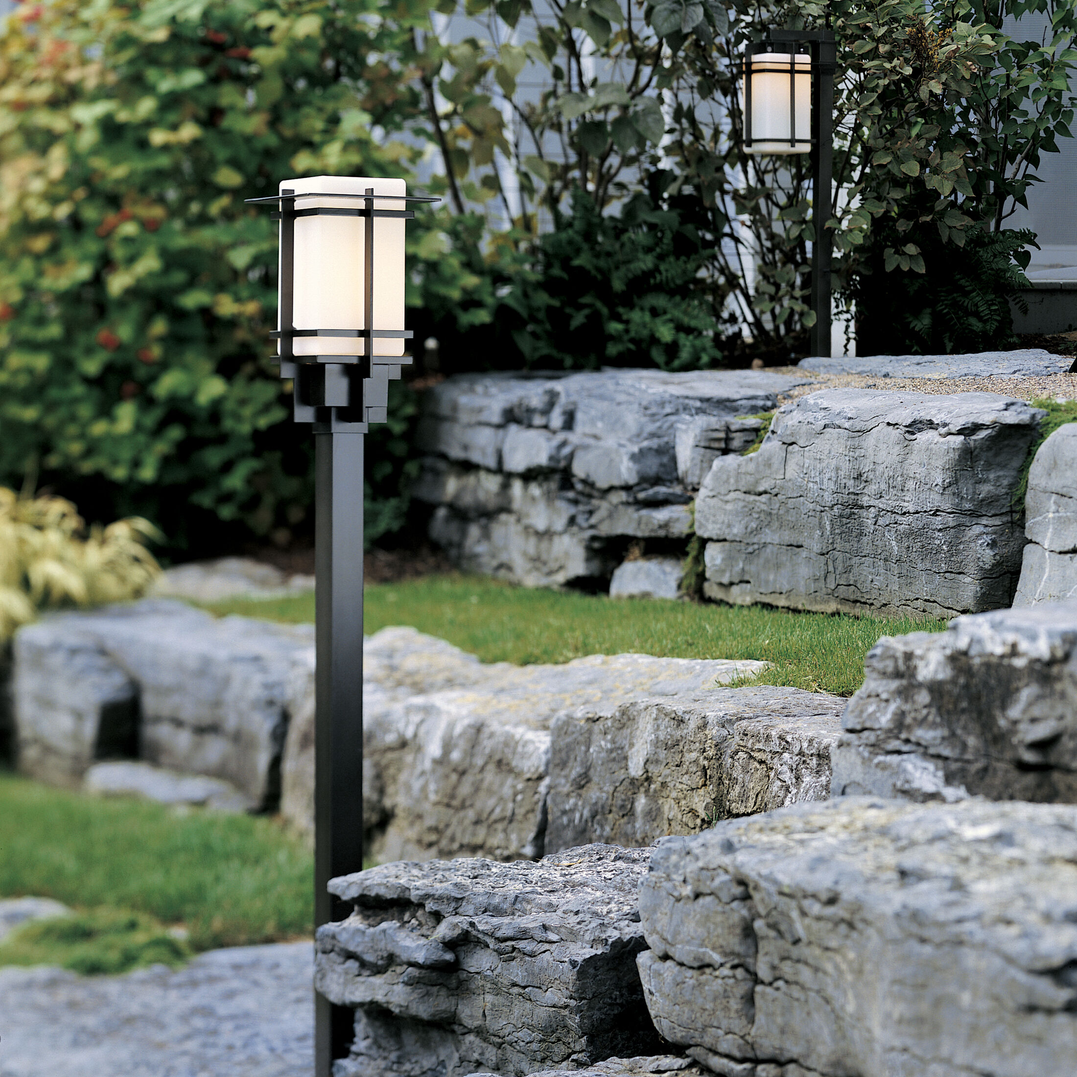 Tourou 1 Light 14.2 inch Coastal Black Outdoor Post Light