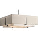 Exos 4 Light 24.6 inch Sterling Pendant Ceiling Light in Natural Anna/Flax, Large