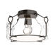 Bow 1 Light 13.2 inch Oil Rubbed Bronze Semi-Flush Ceiling Light in Water, Medium