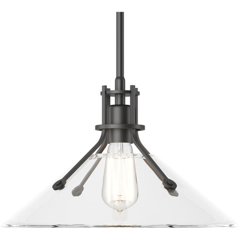 Henry 1 Light 14.4 inch Black Mini Pendant Ceiling Light in Clear, Medium