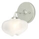 Ume 1 Light 7.4 inch Vintage Platinum and Vintage Platinum Curved Arm Bath Sconce Wall Light in Frosted, Curved Arm
