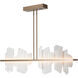 Volterra Linear Pendant Ceiling Light in Soft Gold