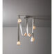 Art & Alchemy SNAPS LED 58 inch Sterling Pendant Ceiling Light in Chestnut Leather with Alabaster, Medium
