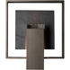 Shadow Box 1 Light 11.7 inch Coastal Dark Smoke Outdoor Sconce, Medium