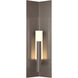Summit 1 Light 34 inch Coastal Dark Smoke Outdoor Sconce in Clear, Large