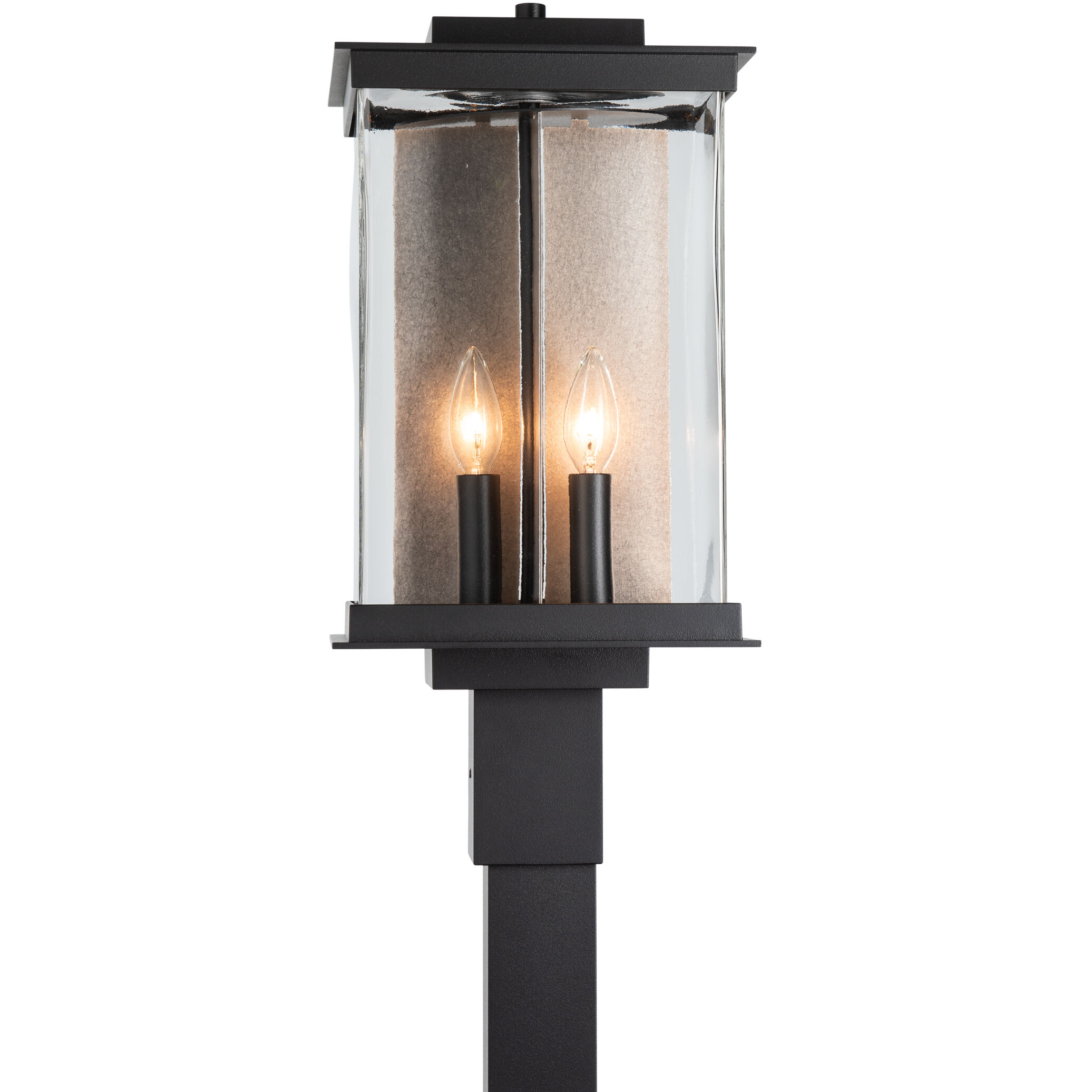 Kingston 4 Light 20.1 inch Coastal Black and Translucent Soft Gold Outdoor Post Light in Coastal Black/Translucent Soft Gold