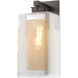 Polaris 1 Light 16.4 inch Coastal White and Outdoor Silver Outdoor Sconce, Large