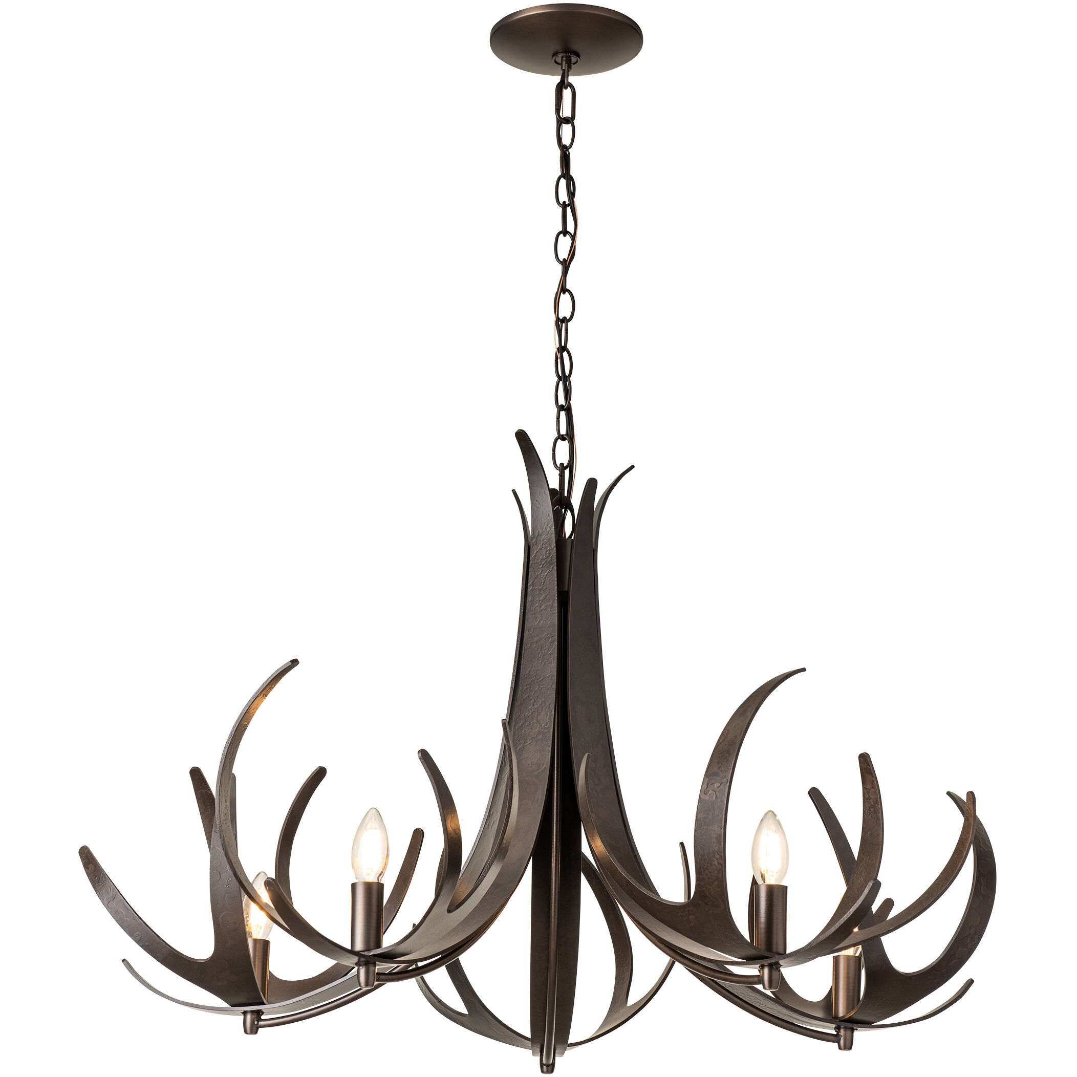 Caribou 5 Light 40.6 inch Modern Brass Chandelier Ceiling Light