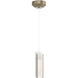 Exos Glass 1 Light 3.46 inch Soft Gold Mini Pendant Ceiling Light in Opal