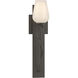 Flora 1 Light 4.8 inch Dark Smoke Sconce Wall Light in Opal
