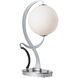 Pression 24.5 inch 4.3 watt Natural Iron Table Lamp Portable Light in Leather Chestnut, Opal