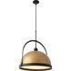 Atlas 1 Light 21.2 inch Mahogany/Dark Smoke Pendant Ceiling Light - Open Box