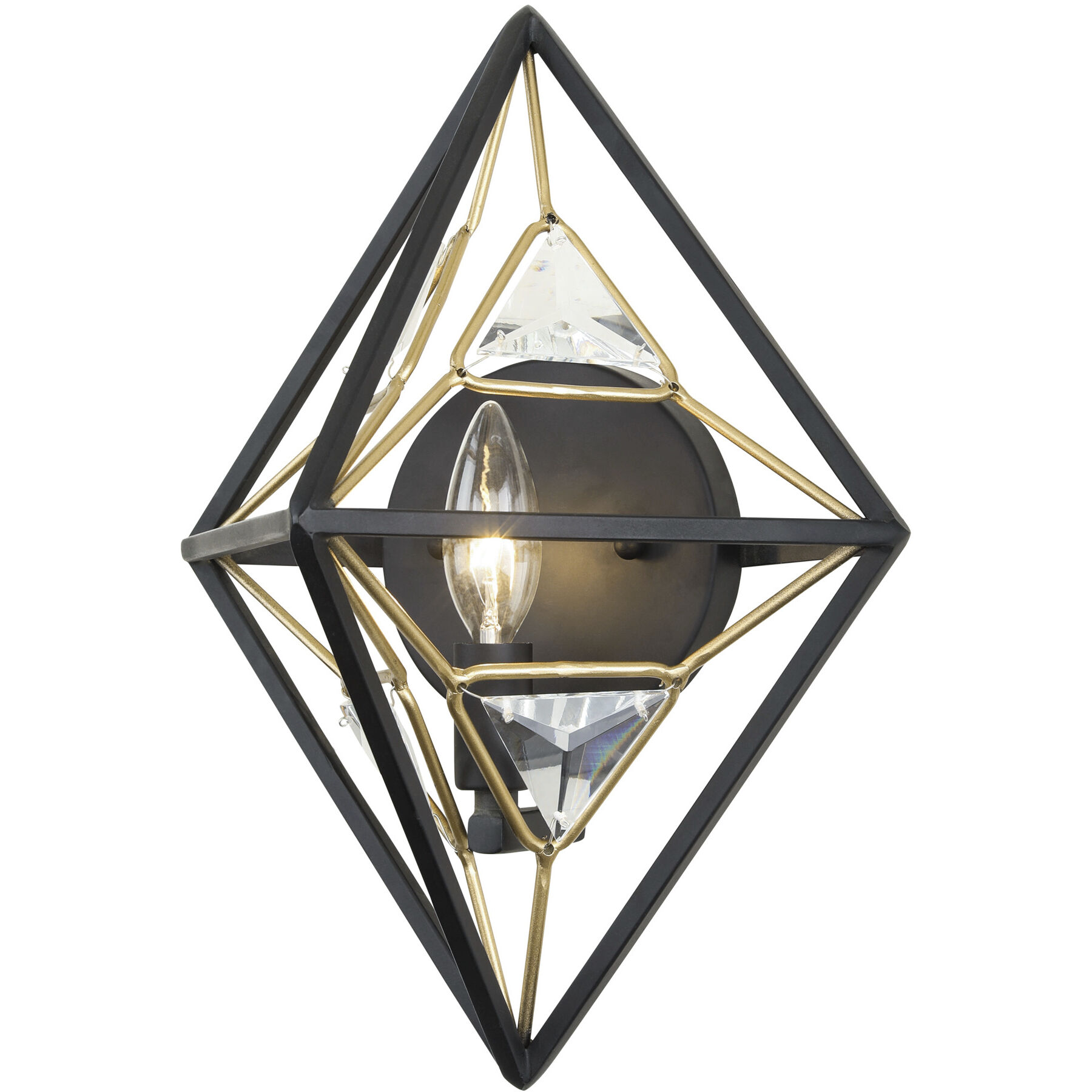 Marcia 1 Light 10.5 inch Matte Black and French Gold Wall Sconce Wall Light