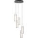 Exos Glass 5 Light 13.5 inch Vintage Platinum Pendant Ceiling Light in Opal