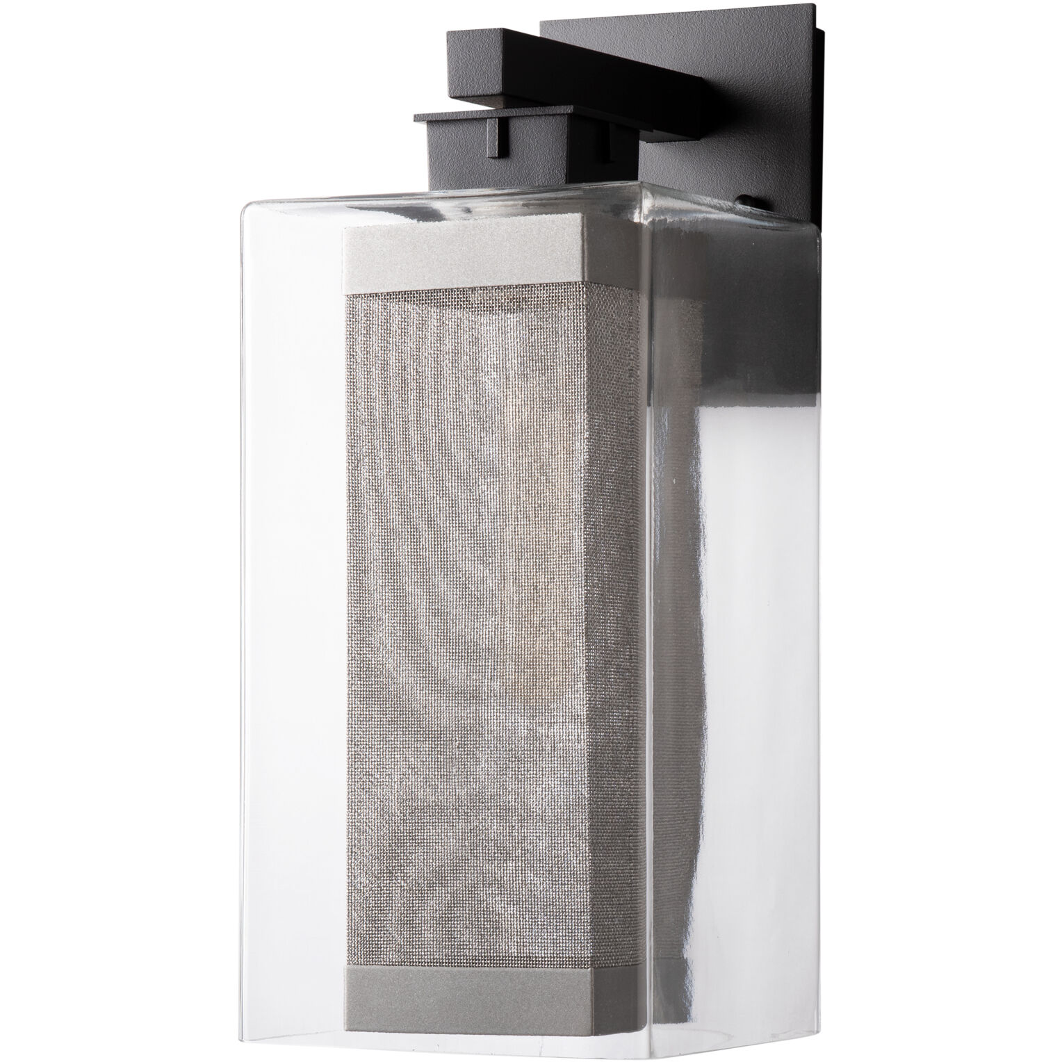 Polaris 1 Light 16.4 inch Coastal Black and Coastal Silver Outdoor Sconce, Large