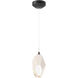 Chrysalis 1 Light 6.1 inch Black Mini Pendant Ceiling Light in White Crystal, Large