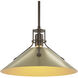 Henry 1 Light 14.4 inch Ink and Modern Brass Mini Pendant Ceiling Light, Medium