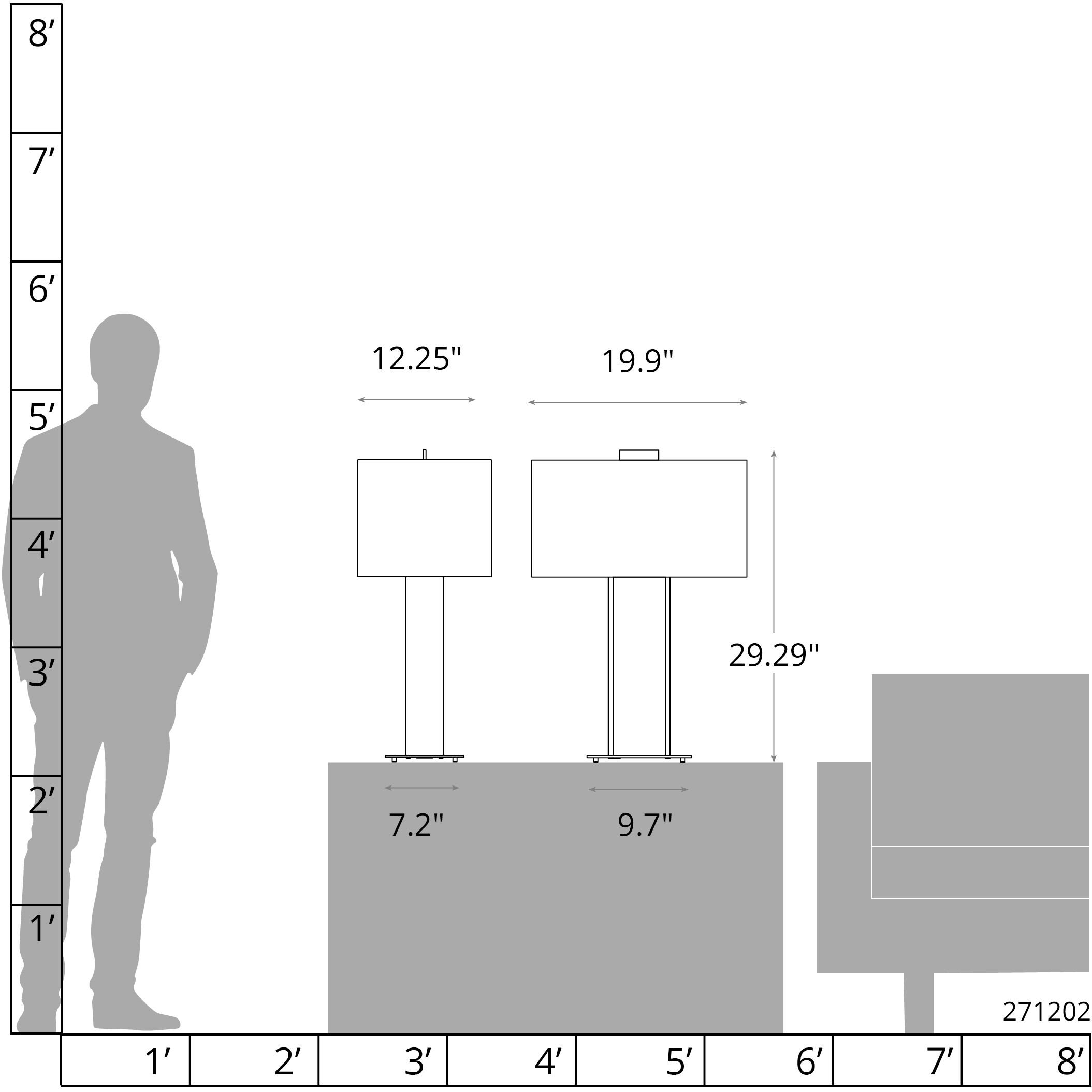 Horizon 29.28 inch 60.00 watt Vintage Platinum and Clear Steel Table Lamp Portable Light