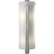 Forged Vertical Bar 2 Light 7.25 inch Vintage Platinum ADA Sconce Wall Light, Large