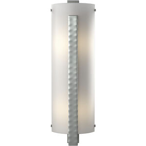 Forged Vertical Bar 2 Light 7.25 inch Vintage Platinum ADA Sconce Wall Light, Large