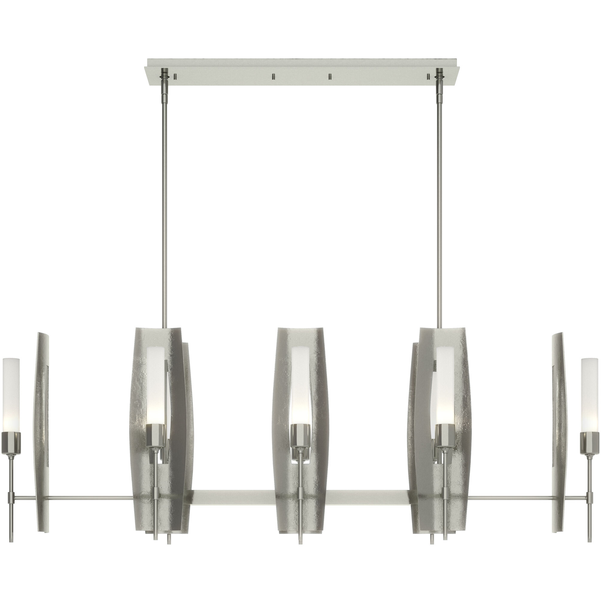 Passage 8 Light 52.1 inch Sterling Pendant Ceiling Light in Frosted