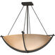 Compass 3 Light 27.4 inch Dark Smoke Semi-Flush Ceiling Light in Sand, Large