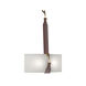 Saratoga 2 Light 16 inch Black and Antique Brass Sconce Wall Light in Leather British Brown, Black/Antique Brass, Natural Anna