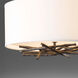 Brindille 3 Light 15 inch Bronze Semi-Flush Ceiling Light in Natural Anna