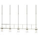 Erlenmeyer 5 Light 48 inch Sterling Pendant Ceiling Light