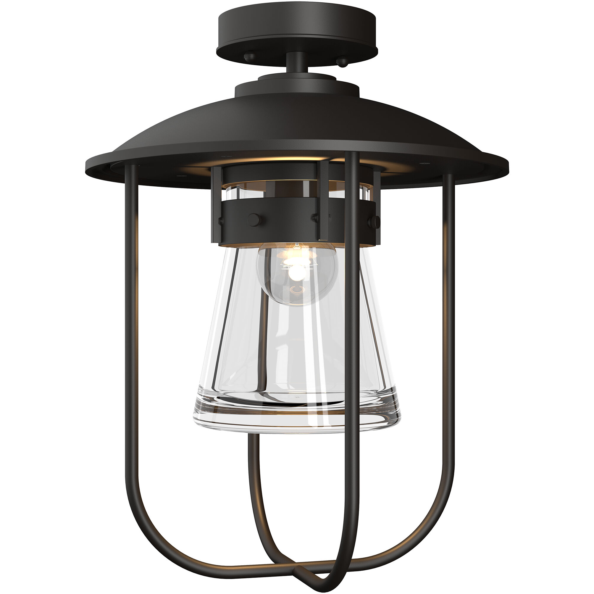 Erlenmeyer 1 Light 12.1 inch Coastal Oil Rubbed Bronze Outdoor Semi-Flush