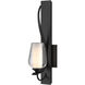Flora 1 Light 4.8 inch Black Sconce Wall Light in Seeded with Opal