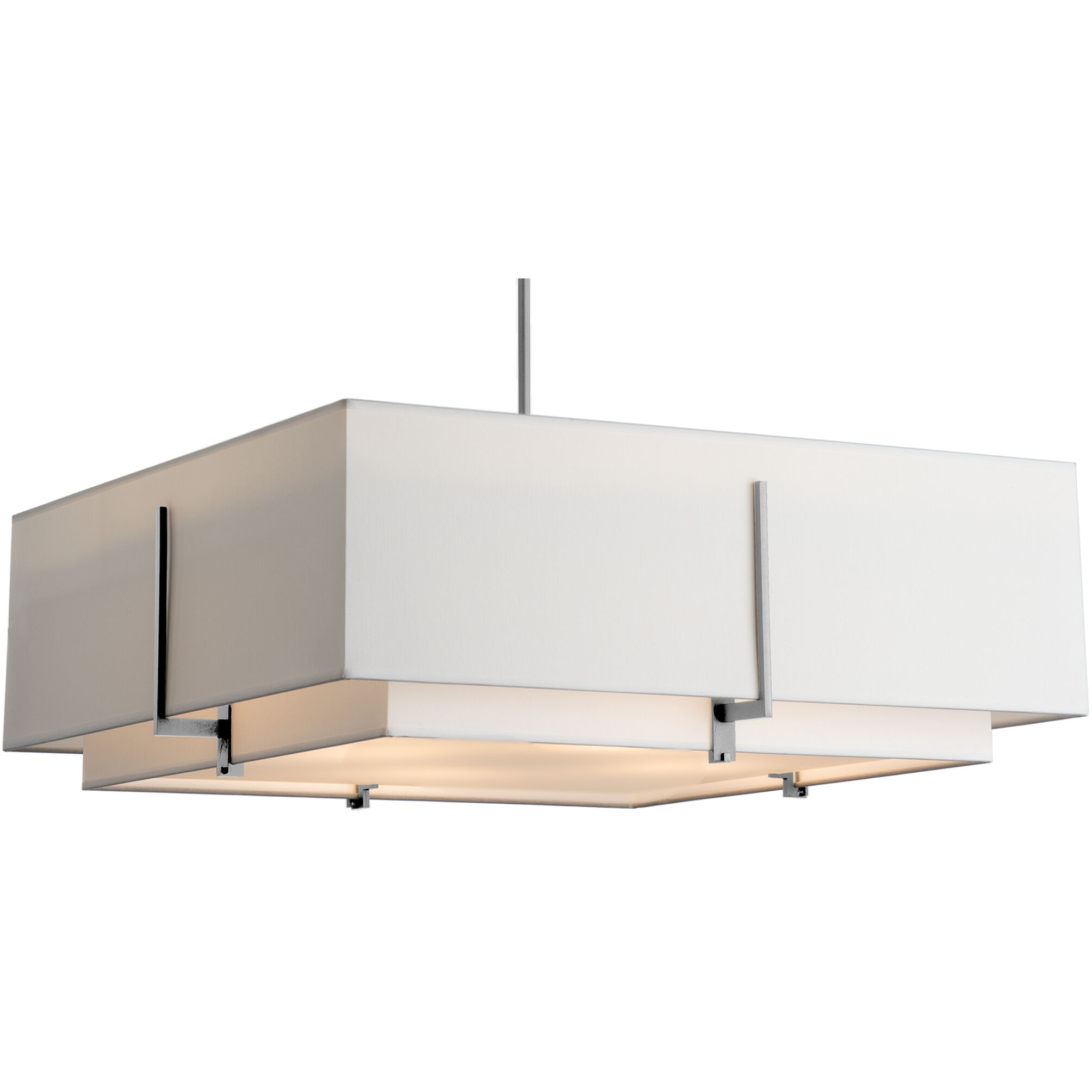 Exos 4 Light 24.6 inch Vintage Platinum Pendant Ceiling Light in Natural Anna, Large