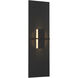 Hubbardton Forge Aperture 1 Light 6.5 inch Black ADA Vertical Sconce Wall Light in White Art 217520-1008 - Open Box