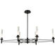 Truss 6 Light 49.5 inch Black Linear Chandelier Ceiling Light