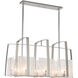Arc 8 Light 43 inch Sterling Linear Pendant Ceiling Light