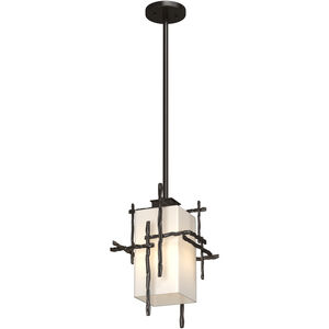 Tura 1 Light 9.4 inch Coastal White Outdoor Pendant in Opal