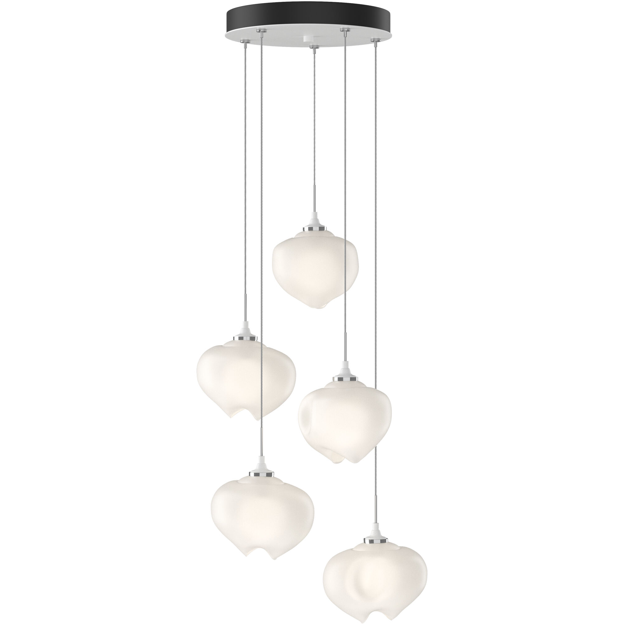 Ume 5 Light 16.6 inch White Pendant Ceiling Light in Frosted