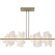 Volterra Linear Pendant Ceiling Light in Soft Gold
